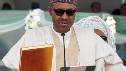 Le nouveau président du Nigeria, Muhammadu Buhari, lors de sa prestation de serment, le 29 mai 2015 à Abuja. (Photo AFP)