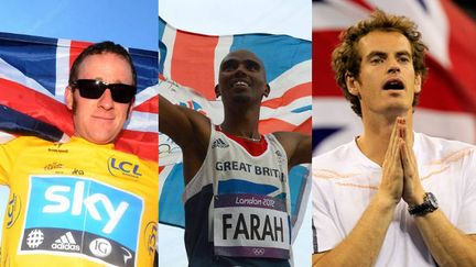 Bradley Wiggins, Mo Farah et Andy Murray