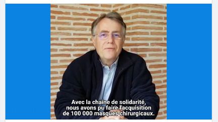 Serge Grouard annonce la commande de 100 000 masques sur son compte Facebook le 3 mai 2020. (CAPTURE ECRAN FACEBOOK)