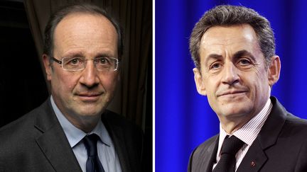 Fran&ccedil;ois Hollande et Nicolas Sarkozy restent favoris pour la qualification au second tour. (FRED DUFOUR / AFP)