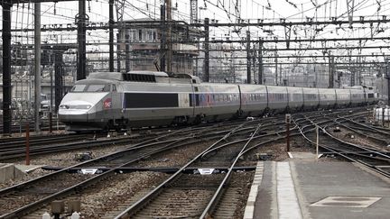 Un TGV arrive en gare de Lyon, &agrave; Paris, le 11 d&eacute;cembre 2011. ( MAXPPP)