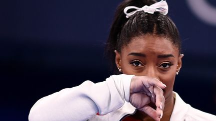 La gymnaste américaine Simone Biles déclare forfait pour le concours général individuel des Jeux de Tokyo. (LOIC VENANCE / AFP)