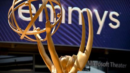 Une statuette des Emmy  avant la cérémonie du 15 septembre 2024 (ROBYN BECK / AFP)