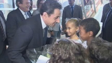 Nicolas Sarkozy à la Réunion le 4 avril 2012 (FTV)