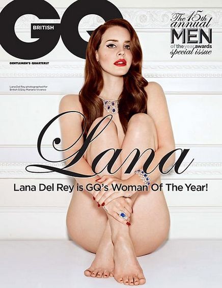 Lana Del Rey nue en couverture de GQ.
 (London GQ)