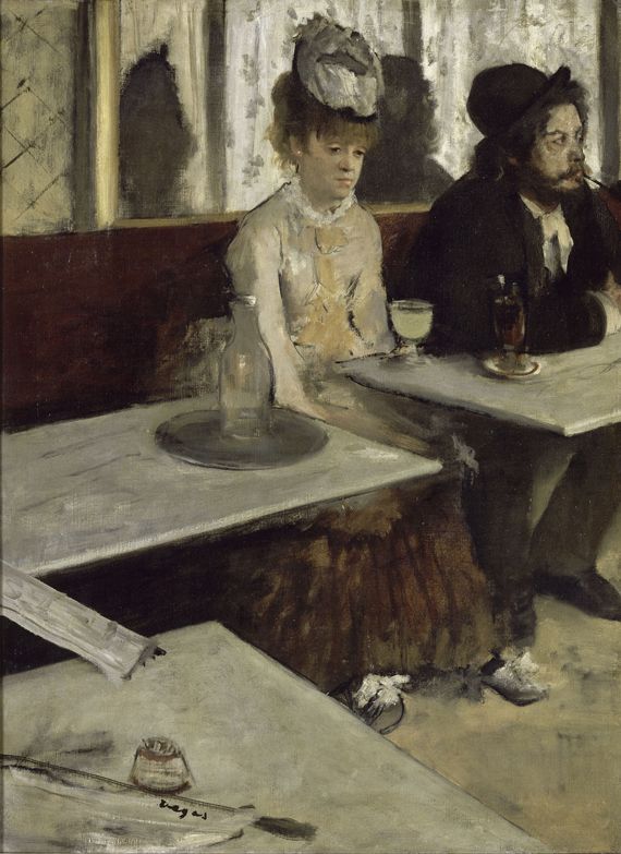 "Dans un caf&eacute; dit aussi L'absinthe" (1873), d'Edgar Degas. Huile sur toile, 92 x 68,5 cm. Paris, Mus&eacute;e d&rsquo;Orsay. (RMN (MUSÉE D'ORSAY) / HERVÉ LEWANDOWSKI)