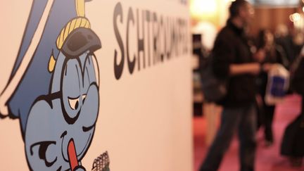 Le Schtroumpf à Lunette était aussi au Salon du livre de Paris
 (Francis Forget)