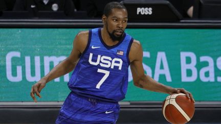 Les États-Unis de Kevin Durant se sont largement imposés face à l'Argentine&nbsp;(108-80) dans la nuit du 13 au 14 juillet. (ETHAN MILLER / GETTY IMAGES NORTH AMERICA)