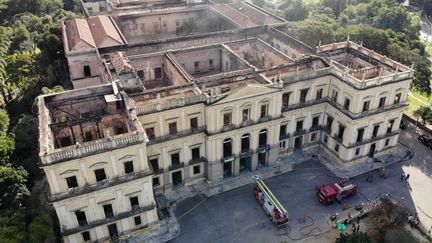 Les décombres encore fumants du Musée national de Rio de Janeiro (4 septembre 2018)
 (Chine Nouvelle / SIPA)