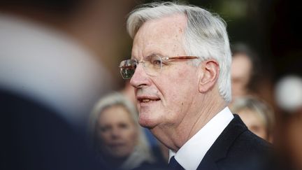 Le Premier ministre Michel Barnier lors d'un déplacement à la frontière entre la France et l'Italie au sujet de l'immigration, à Menton, le 18 octobre 2024. (DYLAN MEIFFRET / MAXPPP)