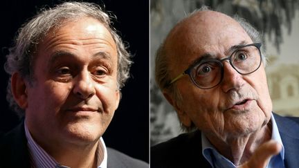 Michel Platini et Sepp Blatter, à Zurich (Suisse), en 2020. (AFP)