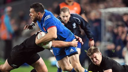 L'ailier du XV de France, Rémy Grosso, lors du match contre les All Blacks à Eden Park, Auckland, en Nouvelle-Zélande, le 9 juin 2018. (ROSS SETFORD / X90202)