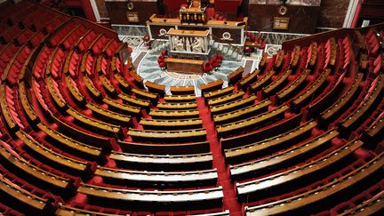 L'hémicycle de l'Assemblée nationale. (NATHANAEL CHARBONNIER / FRANCE-INFO)