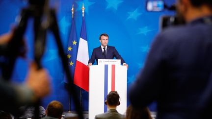 Emmanuel Macron en juillet 2019.&nbsp; (GEOFFROY VAN DER HASSELT / AFP)