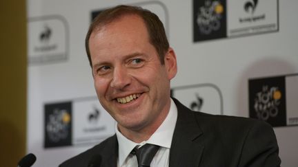 Le directeur du Tour de France, Christian Prudhomme, lors d'une conf&eacute;rence de presse &agrave; Sydney (Australie), le 1er mai 2013.&nbsp; (GREG WOOD / AFP)