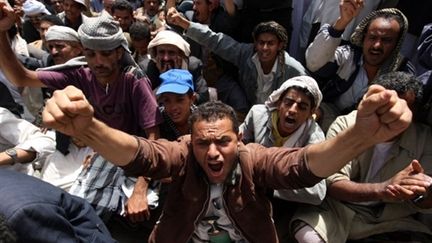 Des manifestants à Sanaa (14 mars 2011) (AFP / Ahmad Gharabli)