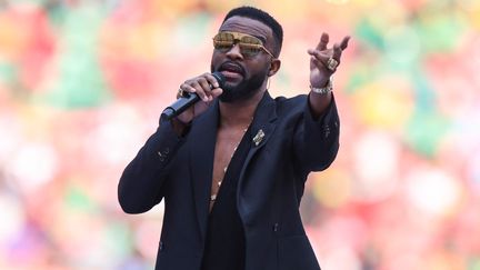 Le chanteur congolais Fally Ipupa à Yaoundé (9 janvier 2022) (KENZO TRIBOUILLARD / AFP)