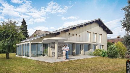 Vue d'archiecte de la future maison des parents. (Cabinet d'architecte Hélène Grillet)