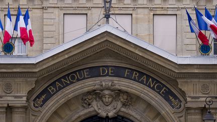 La façade de la Banque de France, à Paris. (JOEL SAGET / AFP)