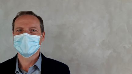 Christian Prudhomme, directeur du Tour de France, le 13 avril 2021. (SYLVIE DUCHESNE / RADIO FRANCE)