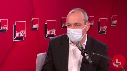 Laurent Berger, secrétaire général de la CFDT,&nbsp;sur France Inter mercredi 17 mars 2021. (FRANCEINTER / RADIOFRANCE)