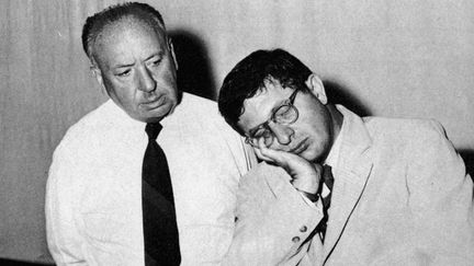 Bernard Herrmann et Alfred Hitchcok sur le tournage de "L'Homme qui en savait trop" 1955
 (DR)