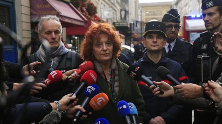 La procureure de Paris, Laure Beccuau, s'exprime dans la capitale, le 23 décembre 2022. (QUENTIN DE GROEVE / HANS LUCAS / AFP)