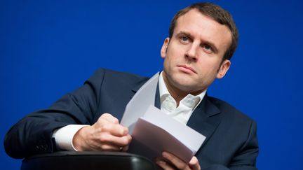 Le ministre de l'Economie, Emmanuel Macron, participe aux Entretiens du Tr&eacute;sor &agrave; Paris, le 23 janvier 2015. (MAXPPP)