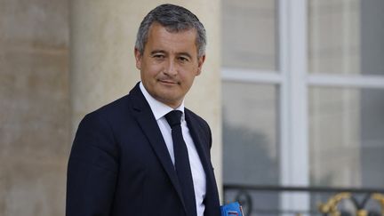 Le ministre de l'Intérieur, Gérald Darmanin, le 30 août 2023 à l'Elysée, à Paris. (LUDOVIC MARIN / AFP)