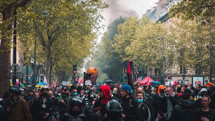 La CGT déplore 21&nbsp;blessés dont quatre graves et dénonce des "violences inacceptables". (BENJAMIN GUILLOT-MOUEIX / HANS LUCAS)