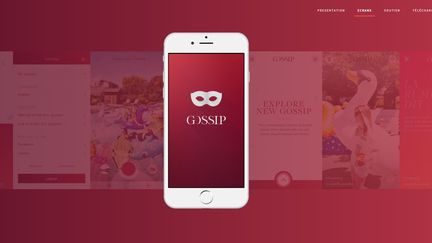 Capture d'&eacute;cran du site de l'application Gossip. (APPLIGOSSIP.COM)