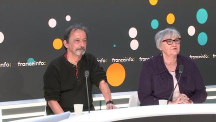 Le réalisateur Éric Métayer (à gauche) et l'auteure Laurence Brunet-Jambu, le 19 novembre 2024. (FRANCEINFO / RADIO FRANCE)