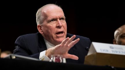 John Brennan, directeur de la CIA, lors d'une audience au Sénat américain, à Washington, le 9 février 2016. (SAMUEL CORUM / ANADOLU AGENCY / AFP)