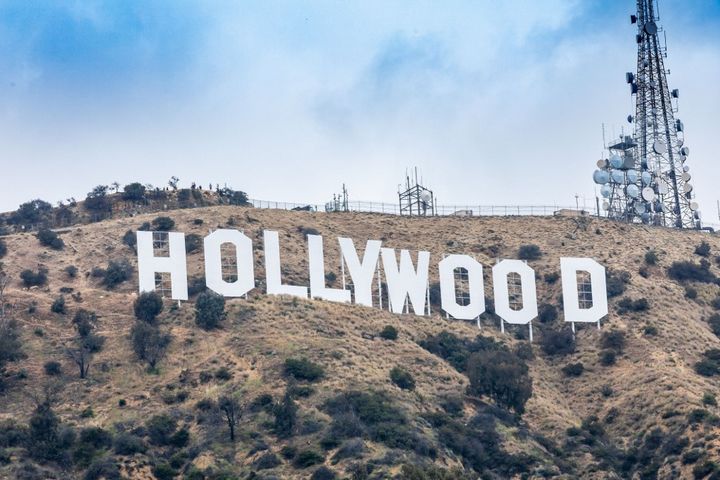 Le logo du quartier d'Hollywood qui surplombe Los Angeles (Californie). (ALIZEE PALOMBA / ONLY WORLD)