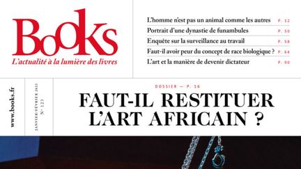 "Books", l'actualité par les livres. La revue littéraire est une nouvelle fois menacée de disparition, car le groupe Actissia est mis en liquidation. Le dernier numéro de janvier-février 2023 est consacré à l'art africain. Faut-il le restituer ? (BOOKS)