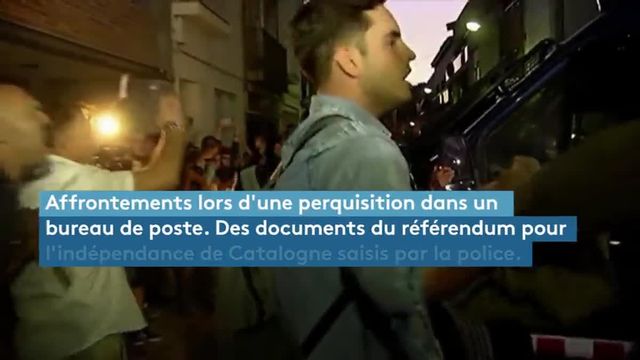 Manifestations après des arrestations en Catalogne