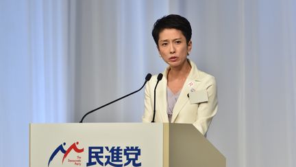 Renho à la tête du Parti démocratique au Japon. (KAZUHIRO NOGI / AFP)