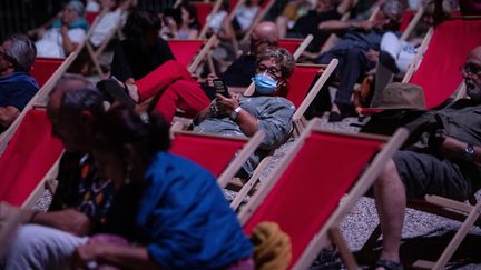 Le festival d'Avignon, en juillet 2020. (CLEMENT MAHOUDEAU / AFP)