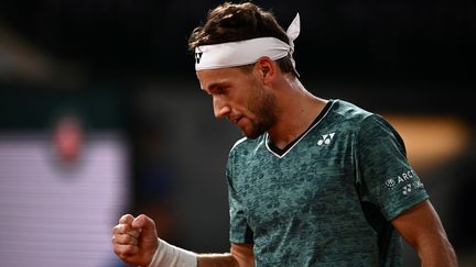 Casper Ruud, le 1er juin 2022 à Roland-Garros.&nbsp; (CHRISTOPHE ARCHAMBAULT / AFP)