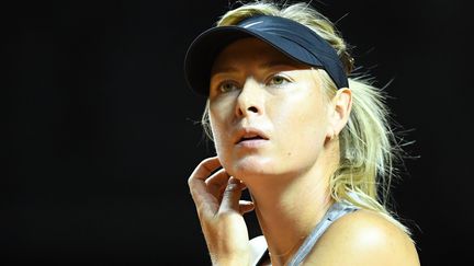 La joueuse de tennis russe&nbsp;Maria Sharapova à l'entraînement au premier jour du tournoi de Stuttgart, le 26avril 2017. (BERND WEISSBROD / DPA)