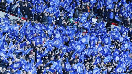 Des supporters de Chelsea lors du match du 1er mars 2015, face &agrave; Tottenham &agrave; Wembley (Angleterre). (ACTION IMAGES / REUTERS)