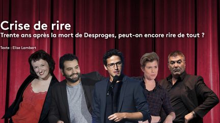 Anne Roumanoff, Yassine Bellatar, Haroun, Océanerosemarie et Jean-Marie Bigard (VINCENT WINTER / FRANCEINFO)