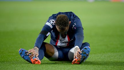 Neymar lors du match aller face au Bayern Munich en 8e de finale de Ligue des champions, le 14 février 2023. (FRANCK FIFE / AFP)