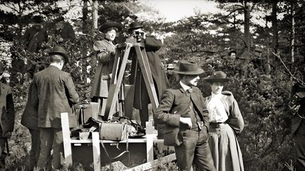 Alice-Guy Blanchet et son équipe sur un tournage aux Etats-Unis dans les années 1900-10. (Copyright Splendor Films)