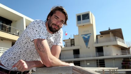 Camille Lacourt au Cercle des nageurs marseillais, mai 2017. (VALLAURI NICOLAS / MAXPPP)