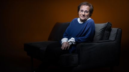 La chanteuse et pianiste Marie Paule Belle le 15 décembre 2023 à Paris (JOEL SAGET / AFP)