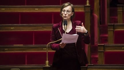 Stella Dupont, députée de&nbsp;Renaissance de Maine-et-Loire, le 15 novembre 2019 à l'Assemblée nationale. (VINCENT ISORE / MAXPPP)