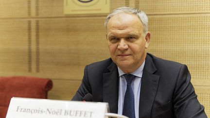 Le président de la commission des Lois du Sénat François-Noël Buffet lors d’une audition en juin 2022 (DANIEL PIER / NURPHOTO / AFP)