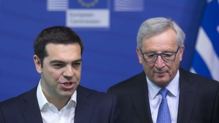  (Alexis Tsipras, le Premier ministre grec, et le président de la Commission Jean-Claude Junker, le 22 juin 2015. © Maxppp)