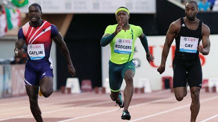 Justin Gatlin à la bagarre avec Mike Rodgers et Tyson Gay